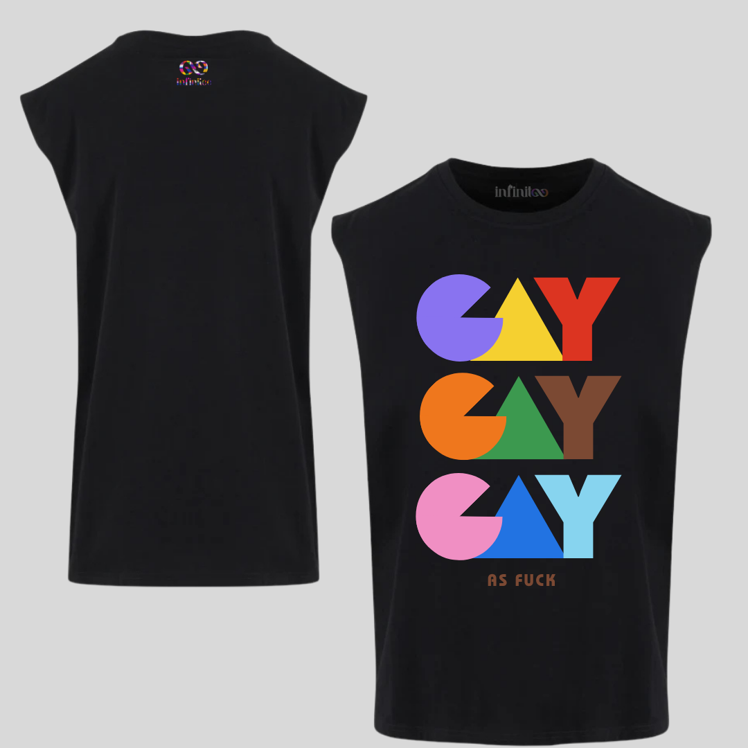 Gay As Fuck Premium Cotton Sleeveless Tee