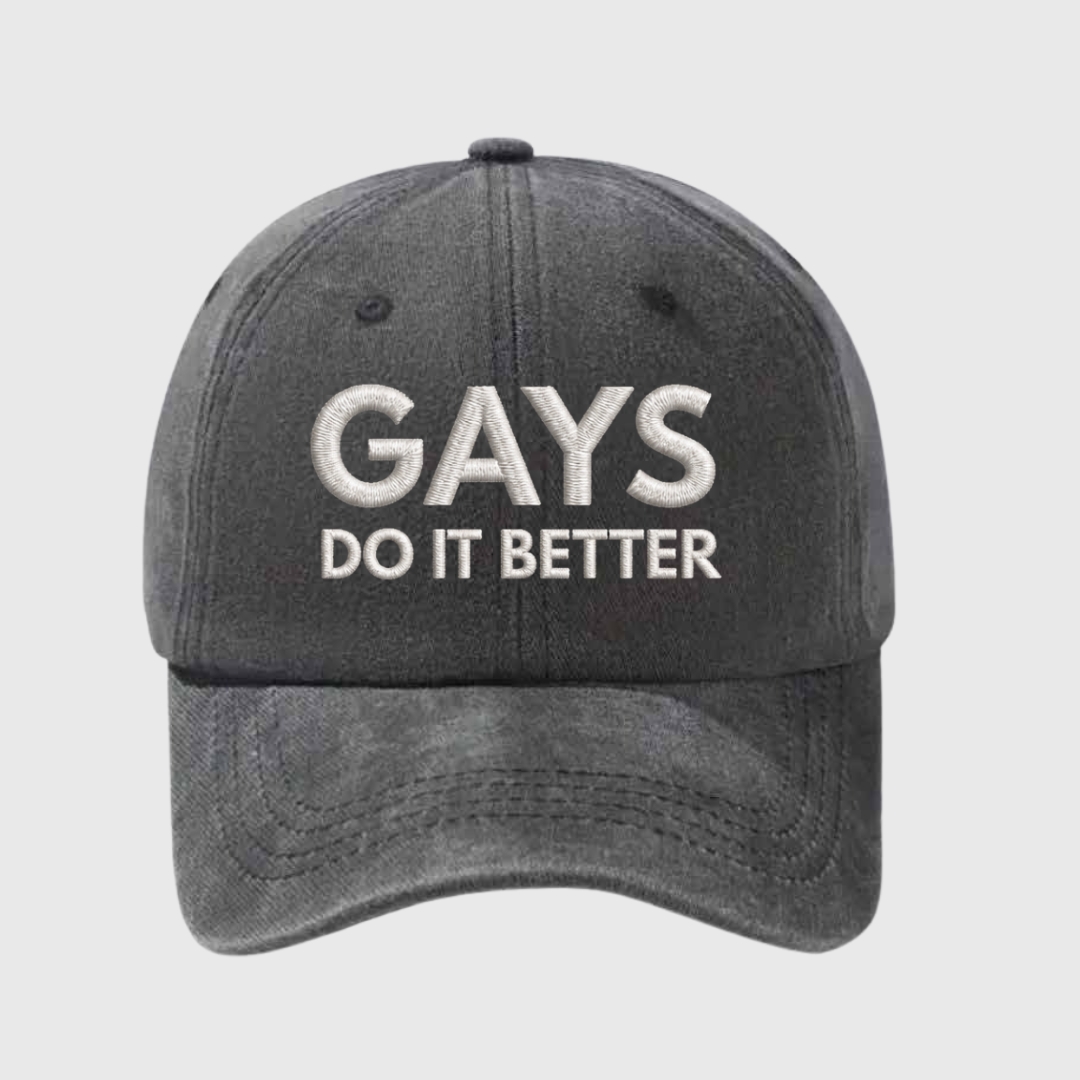 Gays Do It Better Stonewashed Embroidered Hat
