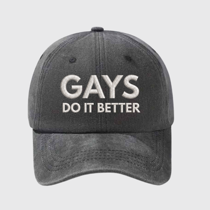 Gays Do It Better Stonewashed Embroidered Hat