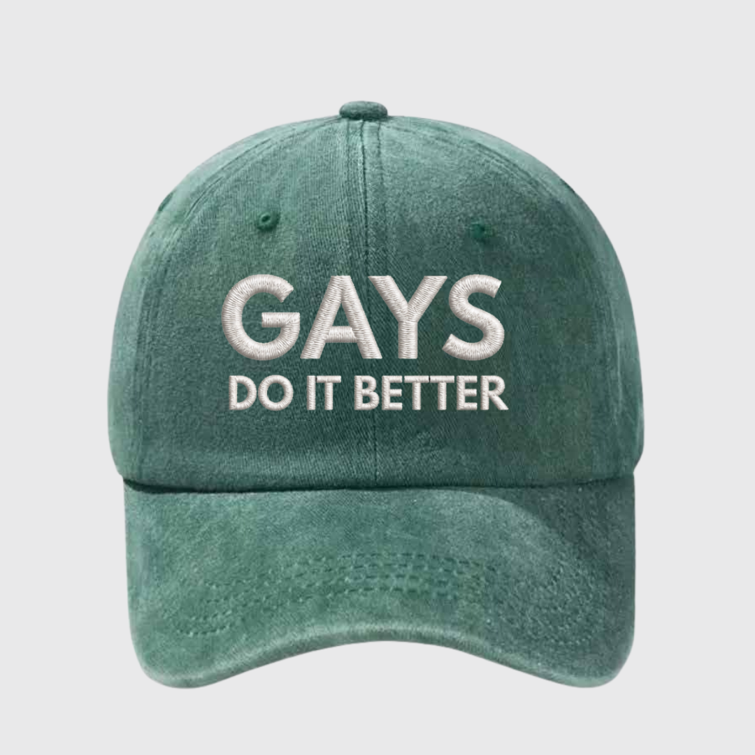 Gays Do It Better Stonewashed Embroidered Hat