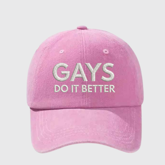 Gays Do It Better Stonewashed Embroidered Hat
