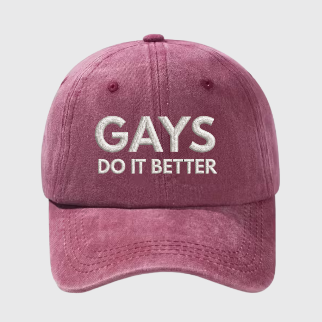 Gays Do It Better Stonewashed Embroidered Hat