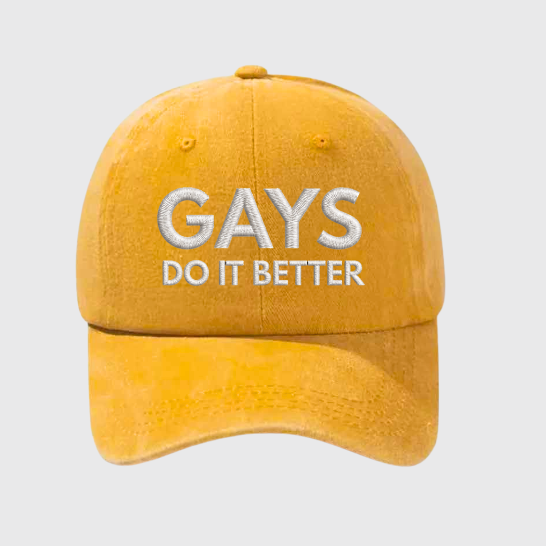 Gays Do It Better Stonewashed Embroidered Hat