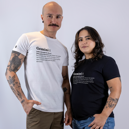 Gemini Basic White/Black Unisex T-shirt