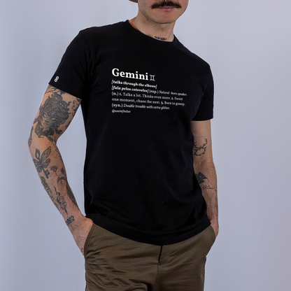 Gemini Basic White/Black Unisex T-shirt