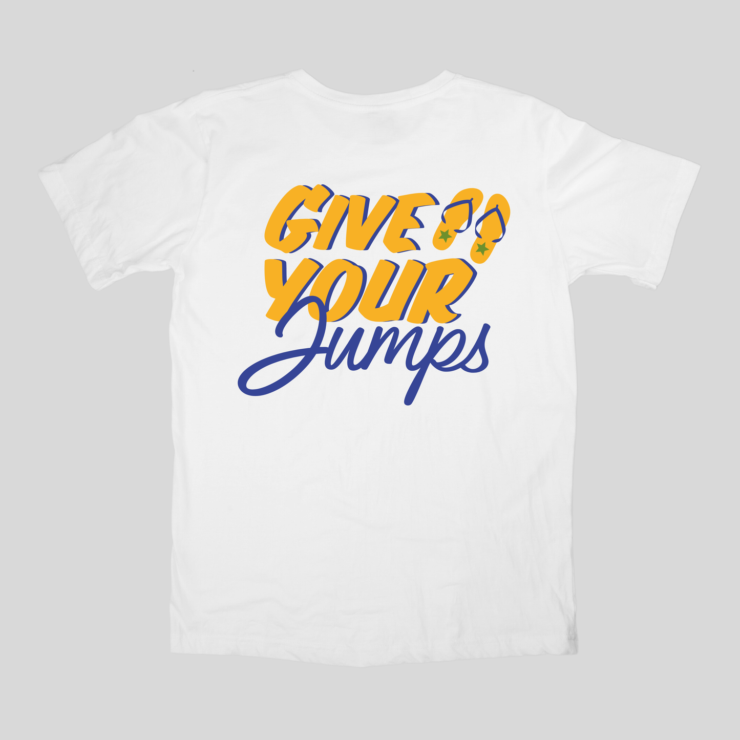 Give Your Jumps Basic White/Black Unisex T-shirt