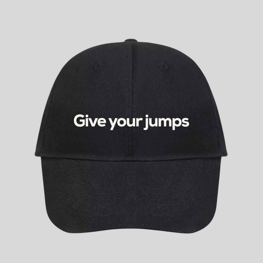 Give your Jumps - Black Embroidered Hat