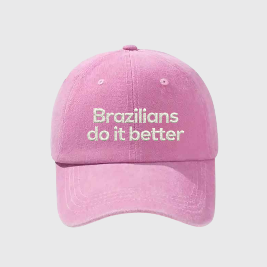 Brazilians Do It Better Stonewashed Embroidered Hat