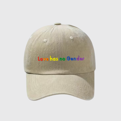 Love Has No Gender Stonewashed Embroidered Hat