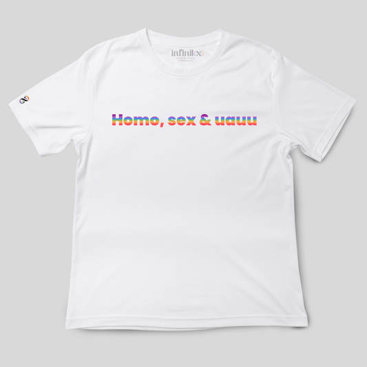 Homosexuauu Basic White/Black Unisex T-shirt