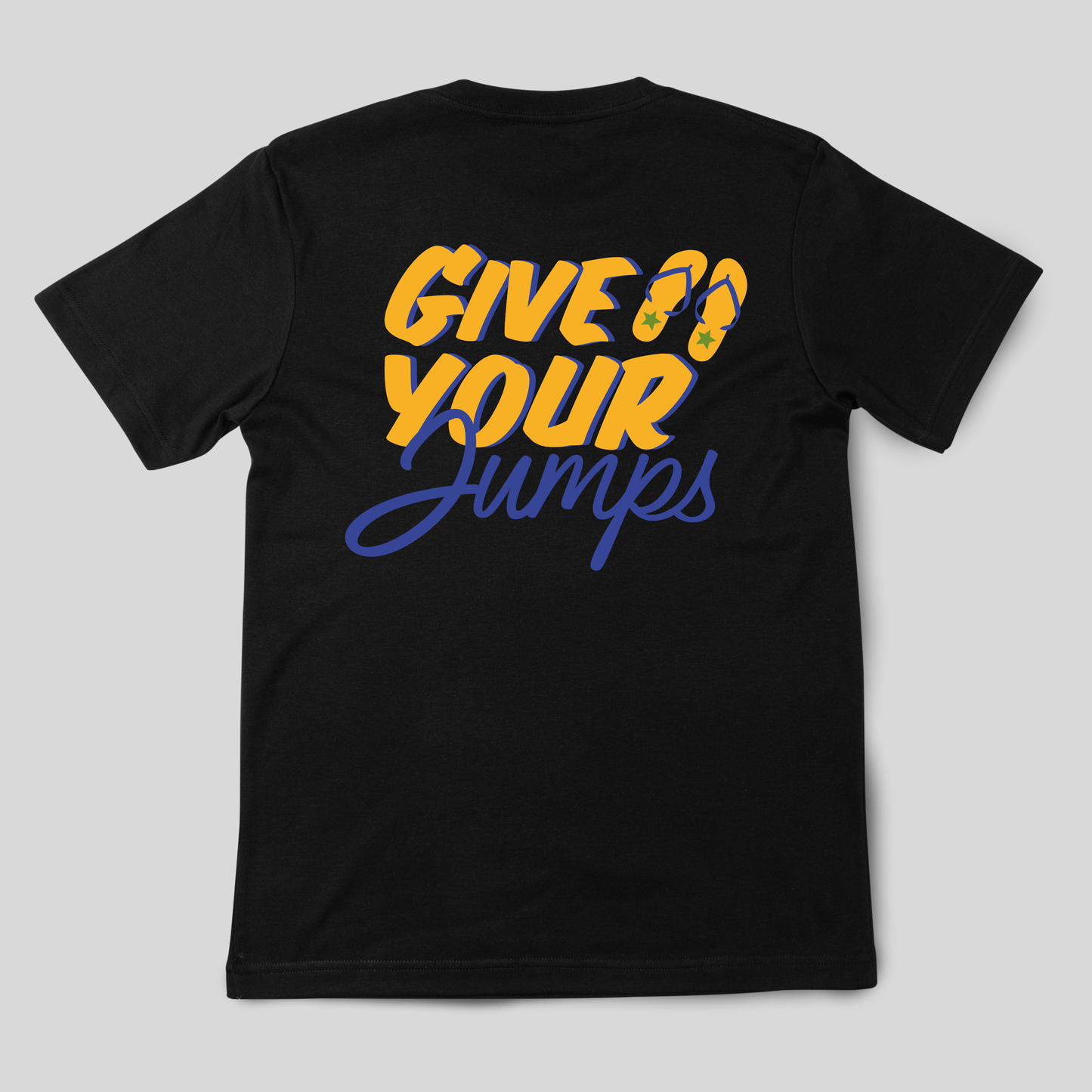Give Your Jumps Basic White/Black Unisex T-shirt