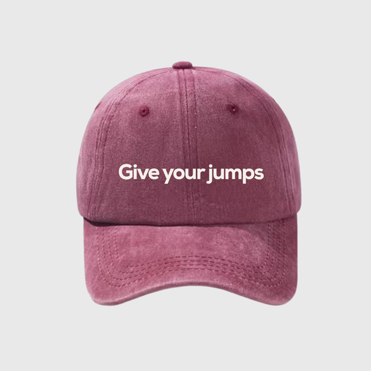 Give Your Jumps Stonewashed Embroidered Hat