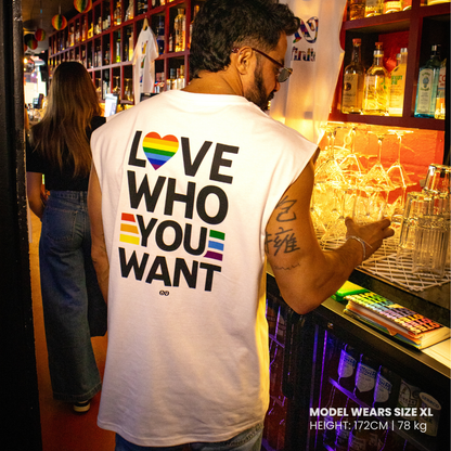 Love Who You Want Premium Cotton Sleeveless Tee