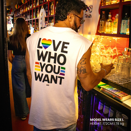 Love Who You Want Premium Cotton Sleeveless Tee