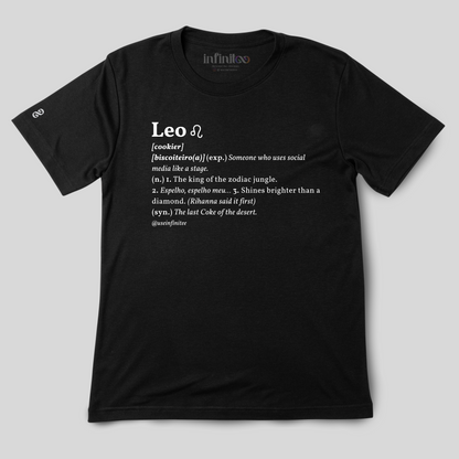 Leo Basic White/Black Unisex T-shirt
