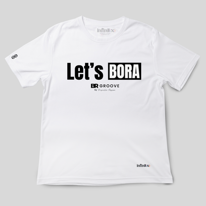 Let's Bora White/Black Unisex Basic T-shirt