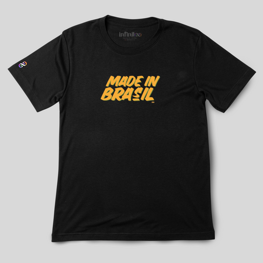 Made in Brasil Basic White/Black Unisex T-shirt