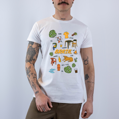 Puro Suco do Brasil Basic White/Black Unisex T-shirt