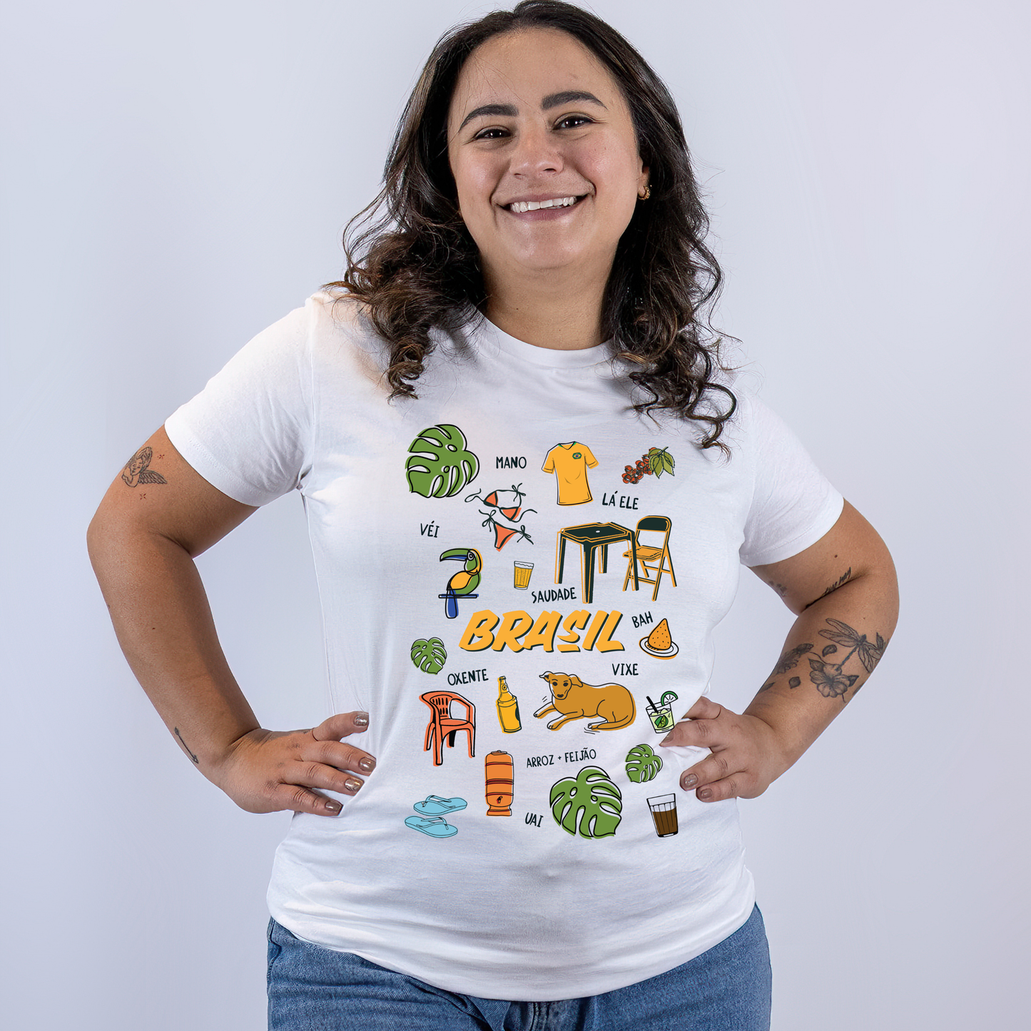 Puro Suco do Brasil Basic White/Black Unisex T-shirt