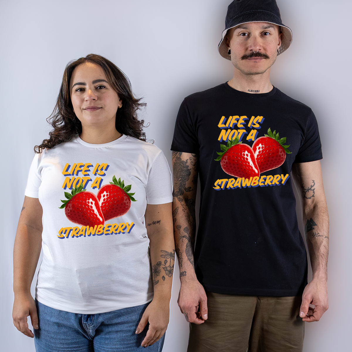 Life is not a Strawberry Basic White/Black Unisex T-shirt