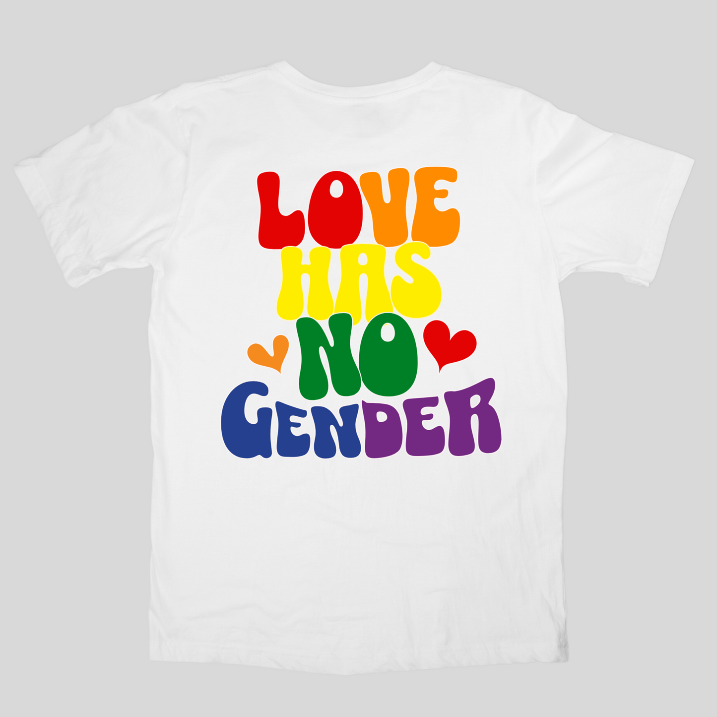 Love Has No Gender Basic White Unisex T-shirt
