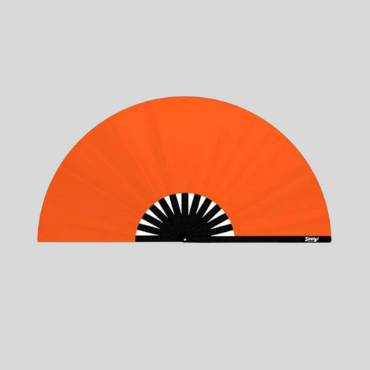 Premium Bamboo Fan – Orange