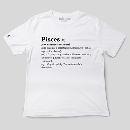 Pisces Basic White/Black Unisex T-shirt
