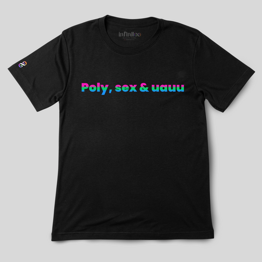 Polysexuauu Basic White/Black Unisex T-shirt
