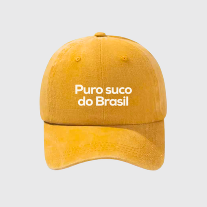 Puro Suco do Brasil Stonewashed Embroidered Hat