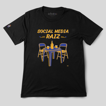 Social Media Raiz Basic White/Black Unisex T-shirt