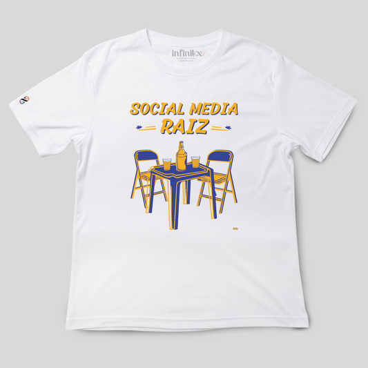 Social Media Raiz Basic White/Black Unisex T-shirt