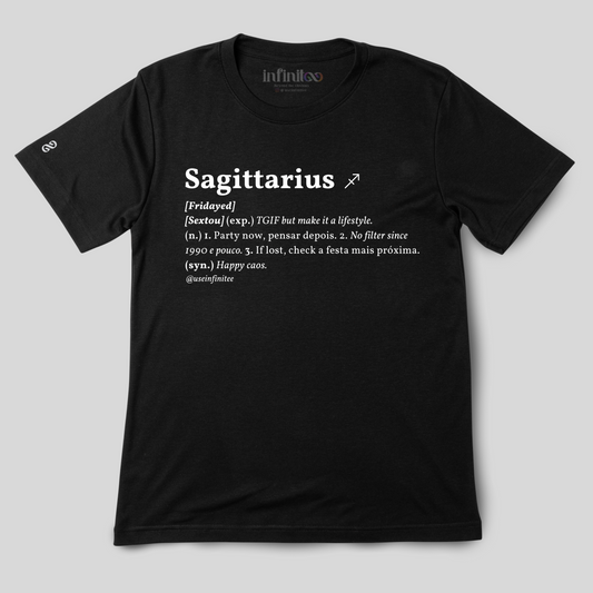 Sagittarius Basic White/Black Unisex T-shirt