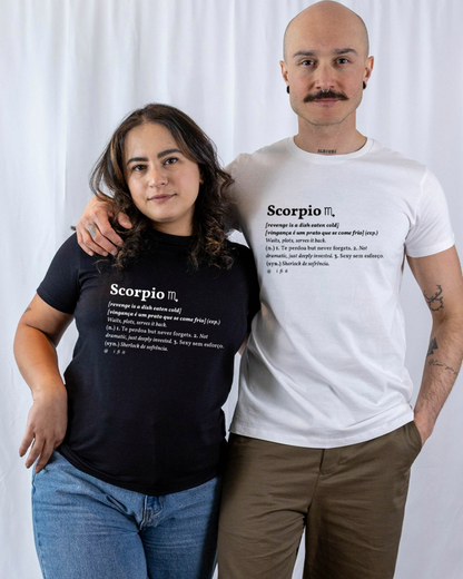 Scorpio Basic White/Black Unisex T-shirt