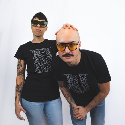 Unisex Gay As F*ck Basic Black T-shirt