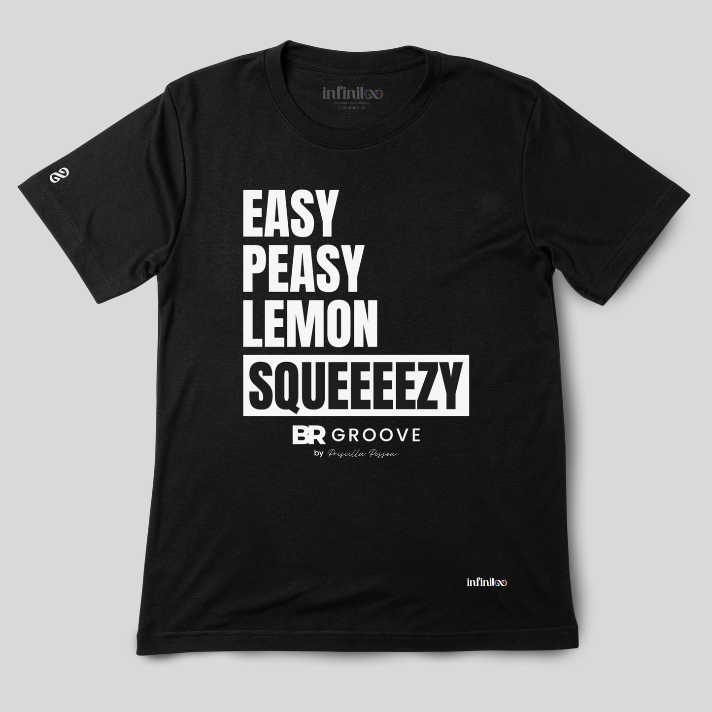 Easy Peasy Lemon Squeezy White/Black Unisex Basic T-shirt