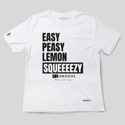 Easy Peasy Lemon Squeezy White/Black Unisex Basic T-shirt
