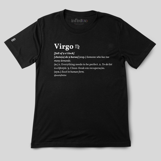 Virgo Basic White/Black Unisex T-shirt