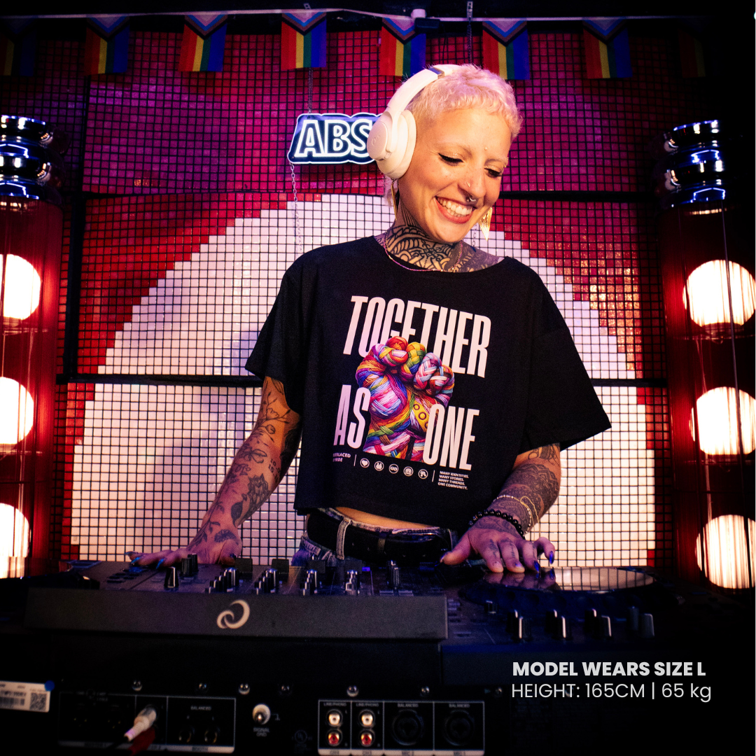 Together As One Premium Cotton Cropped T-Shirt