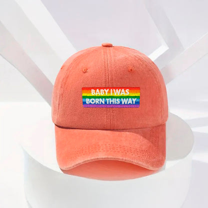 Born This Way Stonewashed Embroidered Hat