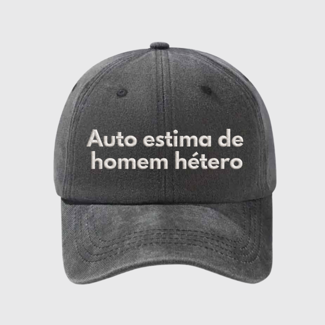 Auto Estima de Homem Hétero Stonewashed Embroidered Hat
