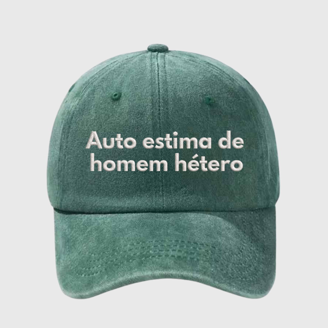 Auto Estima de Homem Hétero Stonewashed Embroidered Hat