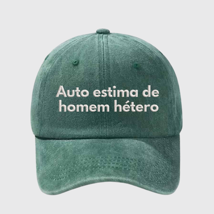 Auto Estima de Homem Hétero Stonewashed Embroidered Hat