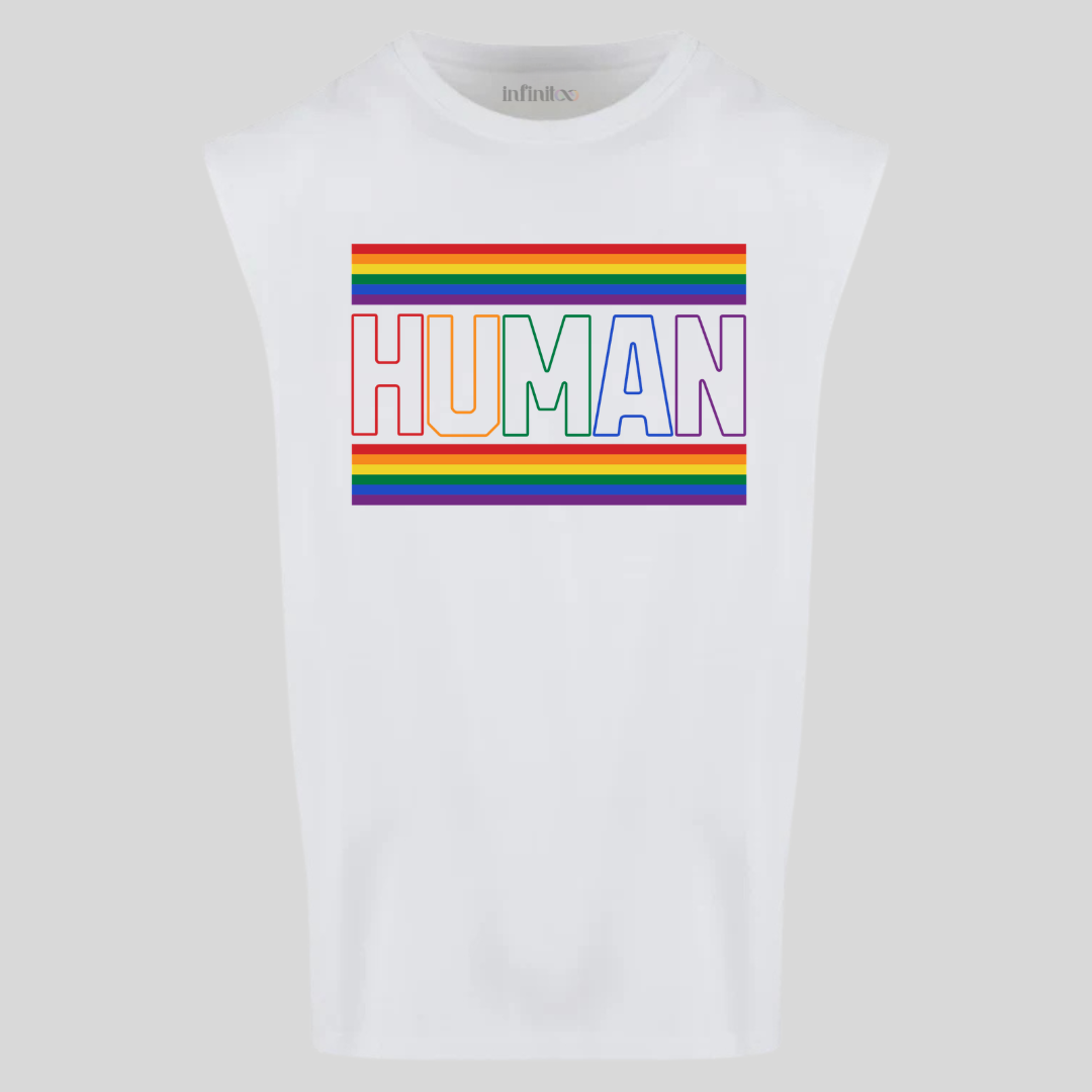 Human Premium Cotton Sleeveless Tee
