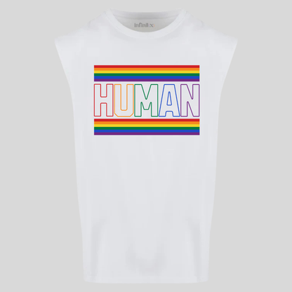 Human Premium Cotton Sleeveless Tee