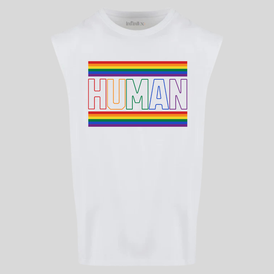 Human Premium Cotton Sleeveless Tee