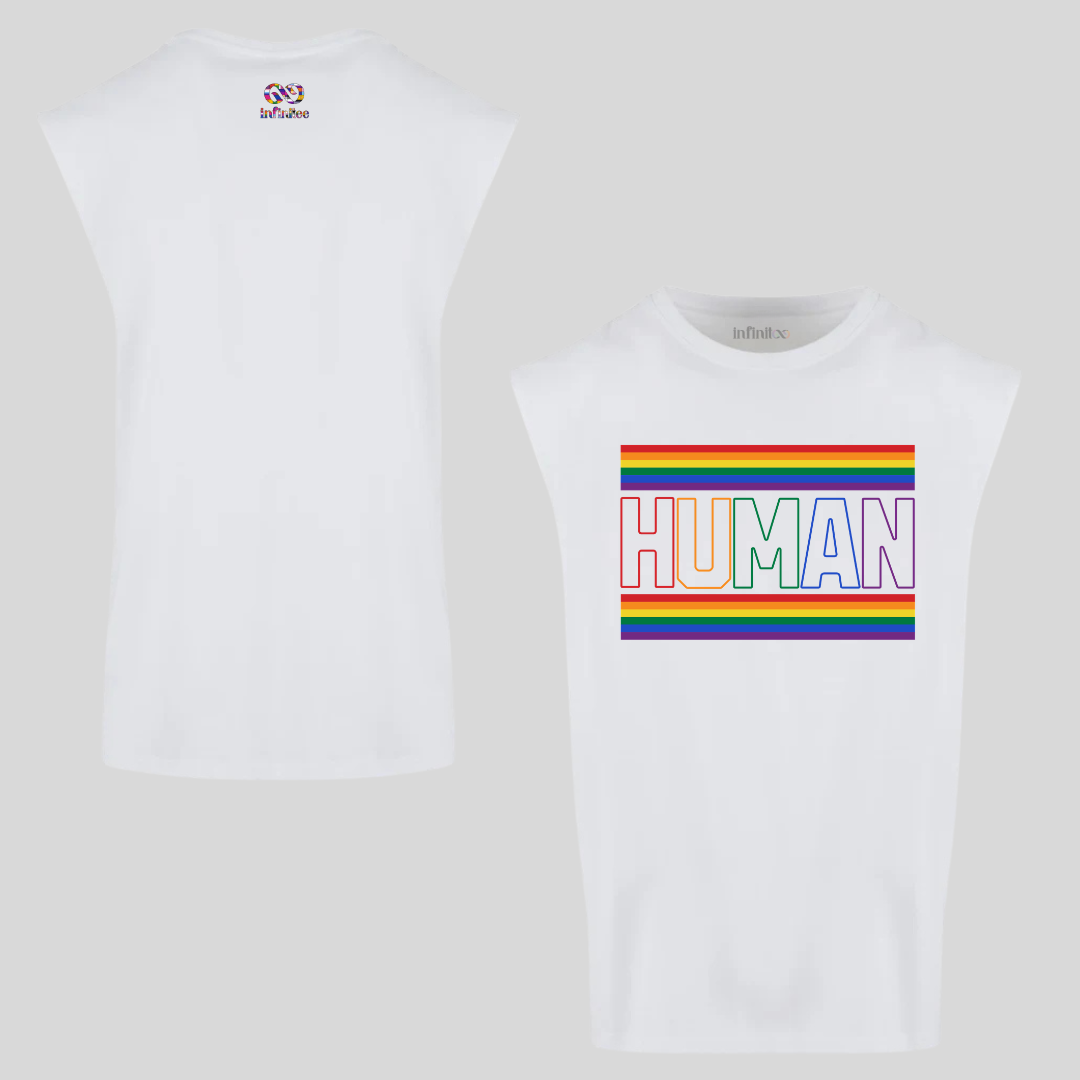 Human Premium Cotton Sleeveless Tee