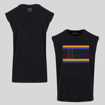 Human Premium Cotton Sleeveless Tee