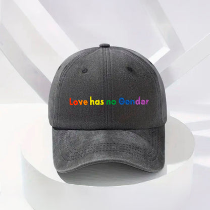 Love Has No Gender Stonewashed Embroidered Hat