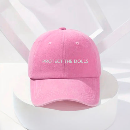 Protect the Dolls Stonewashed Embroidered Hat