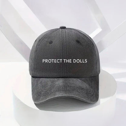 Protect the Dolls Stonewashed Embroidered Hat